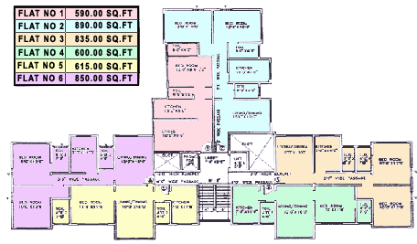 Click on any of the flats to see an enlarged plan of the flat